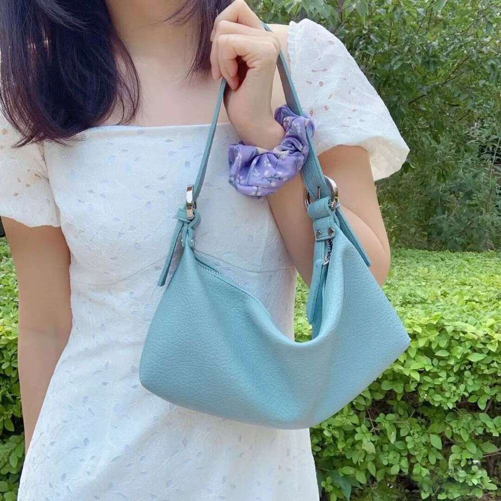 underarm soft leather small women's dumpling bag 2025autumn/winter French niche crossbody crescent bag