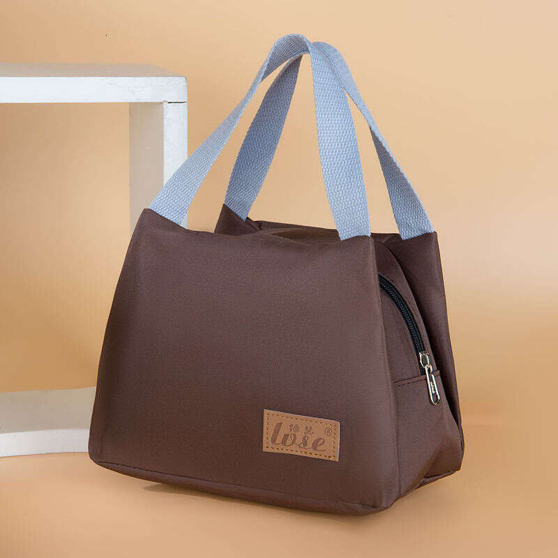 lunch bag women's hand-held canvas environmentally friendly solid color lunch box bento makeup mommy bag work shopping cloth bag