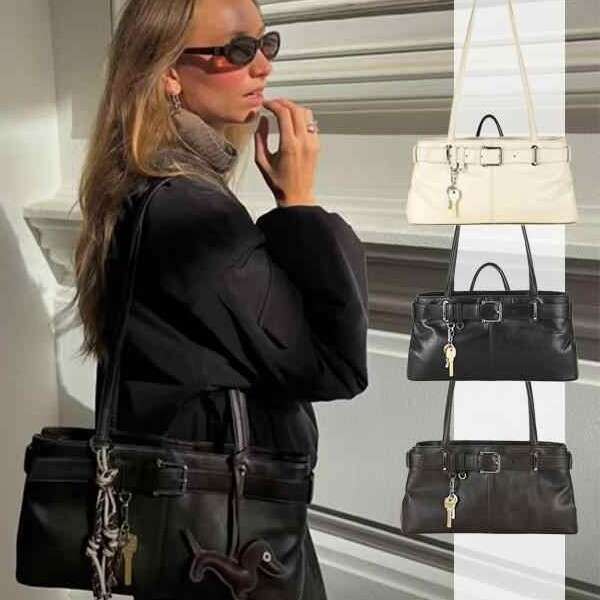 Korean niche key baguette internet celebrity armpit bag, versatile, large capacity single shoulder hand