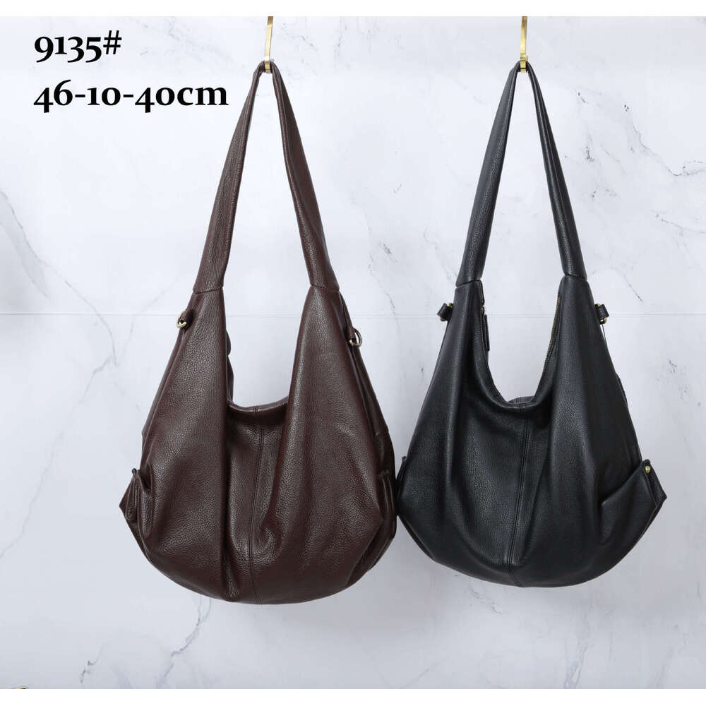 Tote Bag Real Leather Shoulder For Women Capacity Diagonal Cross Bag New Korean Version Simple Top Layer Cowhide Casual Large Bag Lady Bags