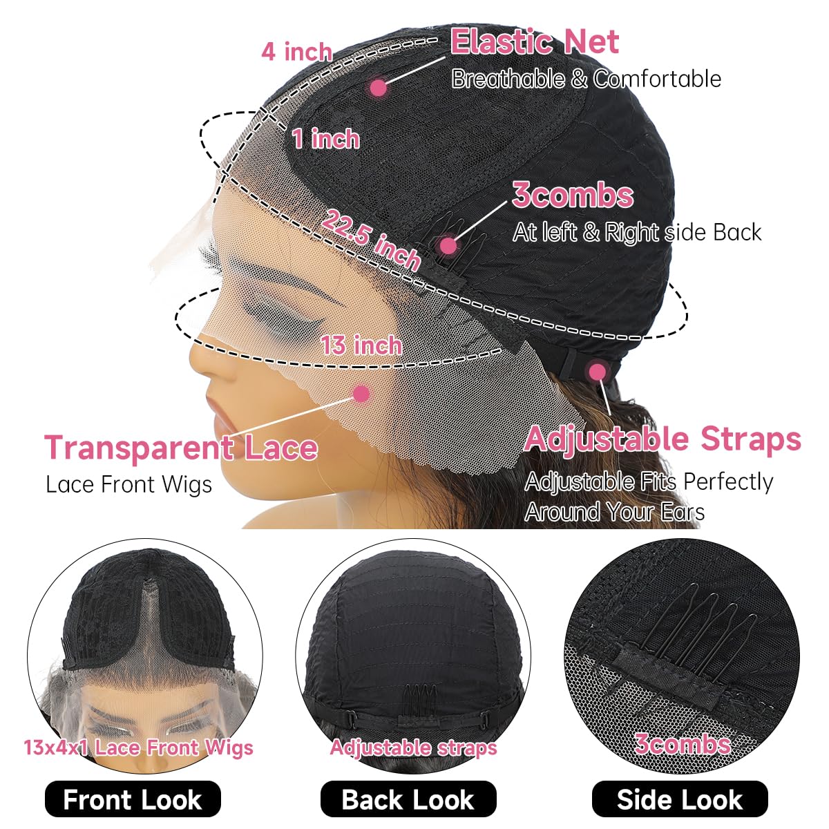 30 inch deep wave curly Natura T-part lace front wig human hair wig | Suitable for Balck ladies 13x4x1 lace