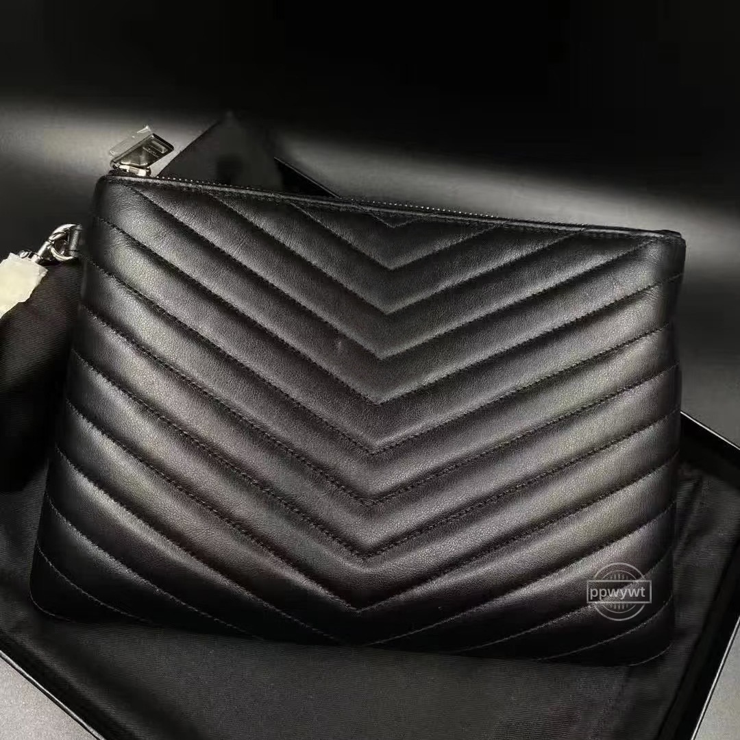 2025 New Luxury Designer Clutch Bags for Women Genuine Leather Handbags Wristlet Purse with Zipper Soft Spacious Ladies Wallet Large Capacity Fashionable