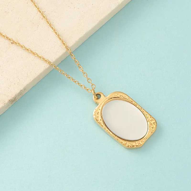 Mirror Polished Stainless Steel Rectangle Mirror Necklace Rectangle Blank Bar Pendant For DIY Custom Name Jewelry XJ250524