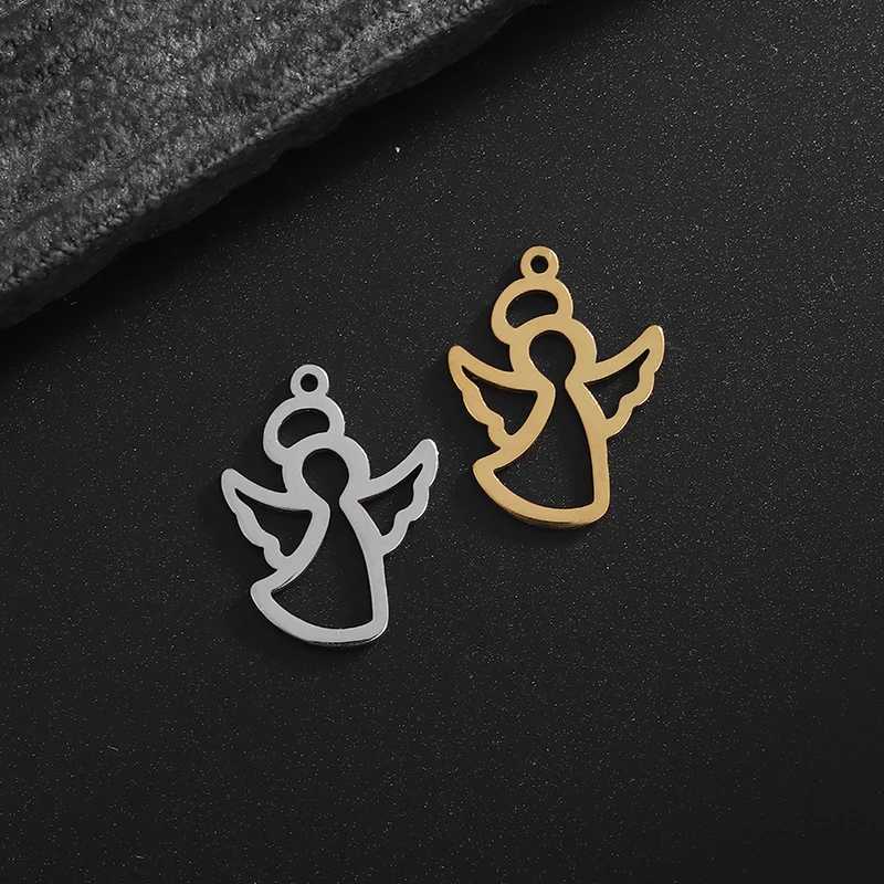 Stainl Steel Necklaces Hollow Little Angel Cute Pendant Choker Clavicle Chain Fashion Necklaces For Women Jewelry Girls Gifts XJ250524