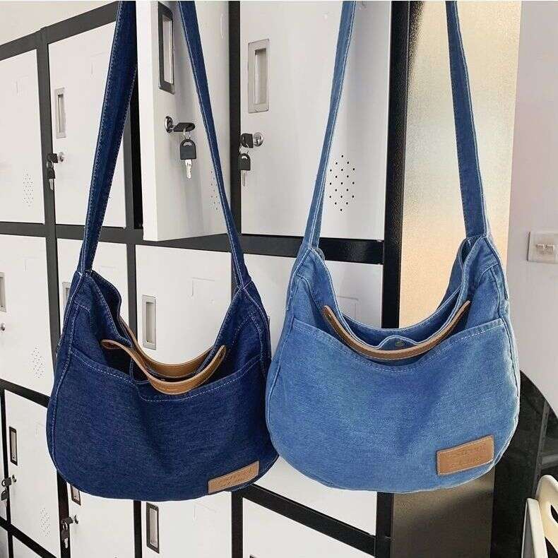 denim bag Cowboy Women's Dumpling New Large Capacity One Shoulder Casual Student Versatile Fashion Handheld Crossbody Bag