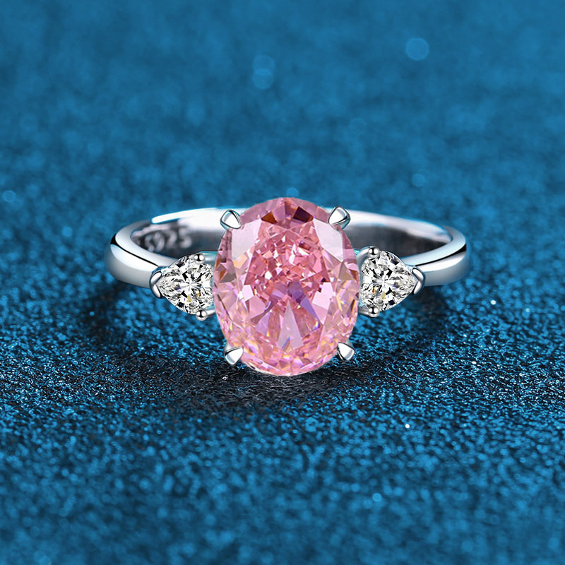 Exquisite Multicolored Diamond Solitaire Ring Crafted from Premium 925 Sterling Silver