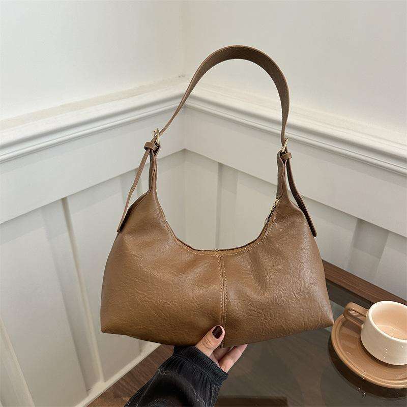 handbag fashionable solid color underarm bag women 2025 casual high-end texture single shoulder crossbody bag for work commuting