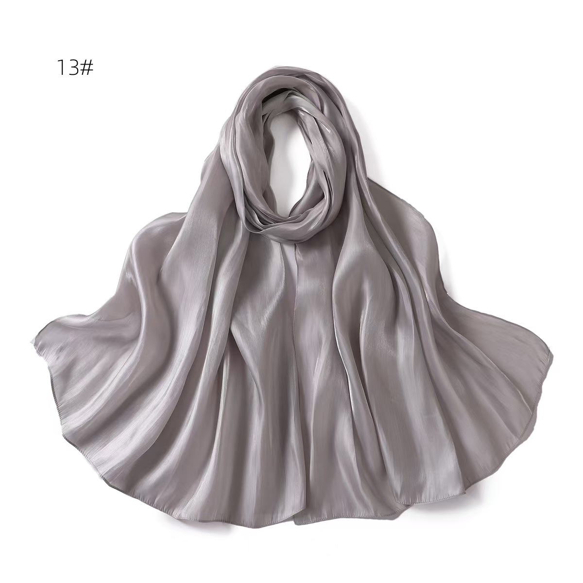 T792 silk scarf scarf headscarf island forging solid color gauze scarf satin scarf female long scarf sunscreen shawl
