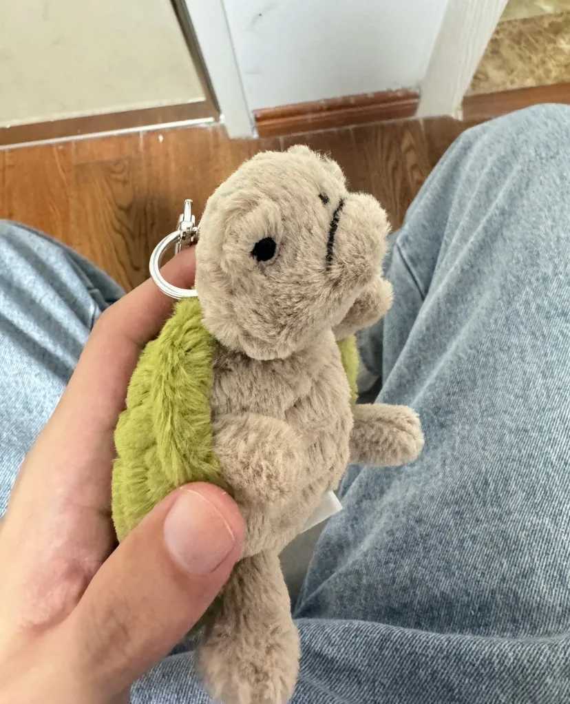 Jellycat Mr. Timmy Turtle Pendant Keychain - Cute Plush Toy for Girls Baby Soothing Accessory W250524