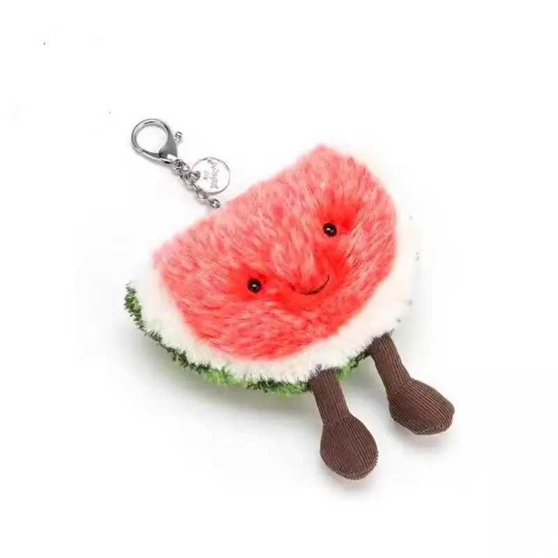 With Tag Cherry Marshmallow Keychain Cotton Candy Two Tone Cutetwo Tone Keychain Bag Pendant Accessories Dolls Pendant Girl Gift W250524