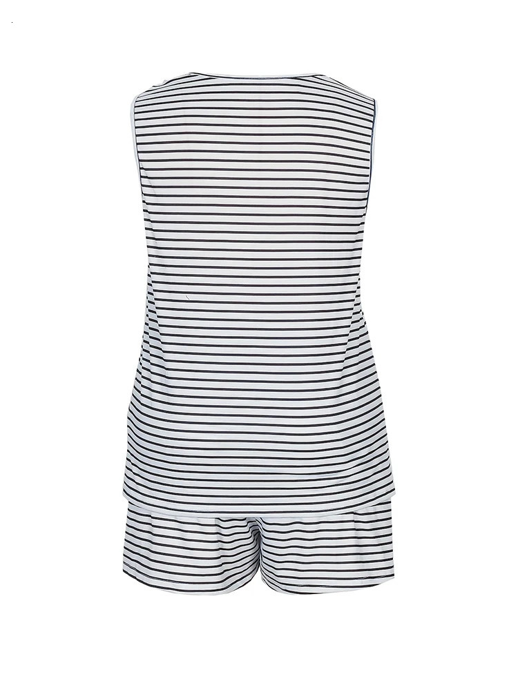 Womens 2025 Summer Sleeveless Round Neck Vest Casual Shorts With Pockets Two Piece Set choice for Spring and 250513Z