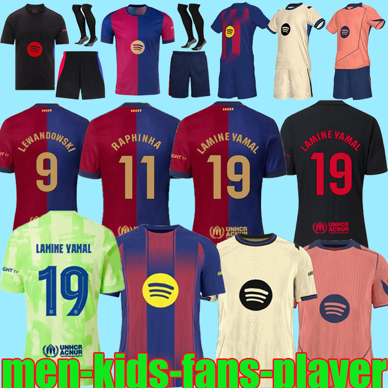 24 25 26 LAMINE YAMAL PEDRI GAVI Soccer Jersey LEWANDOWSKI FERRAN Camiseta De Football Shirt AUBA JOAO CANCELO F. DE JONG 2024 2025 ANSU FATI Football JOAO FELI