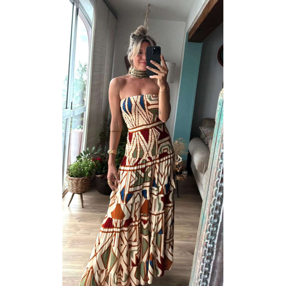 Maxi Dress Year Summer Women S Bohemian Style Printed Camisole Dress Floral Dress