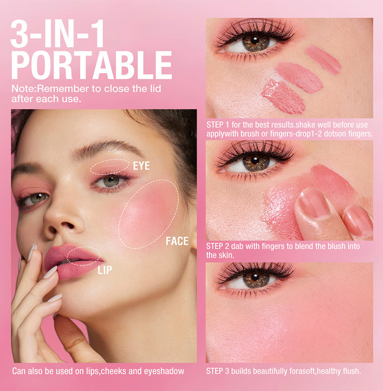 Milk BKILO Blush Stick Lipstick Lip And Cheek Dual-Use Transparent Tinting Lip Balm For Brightening And Coloring