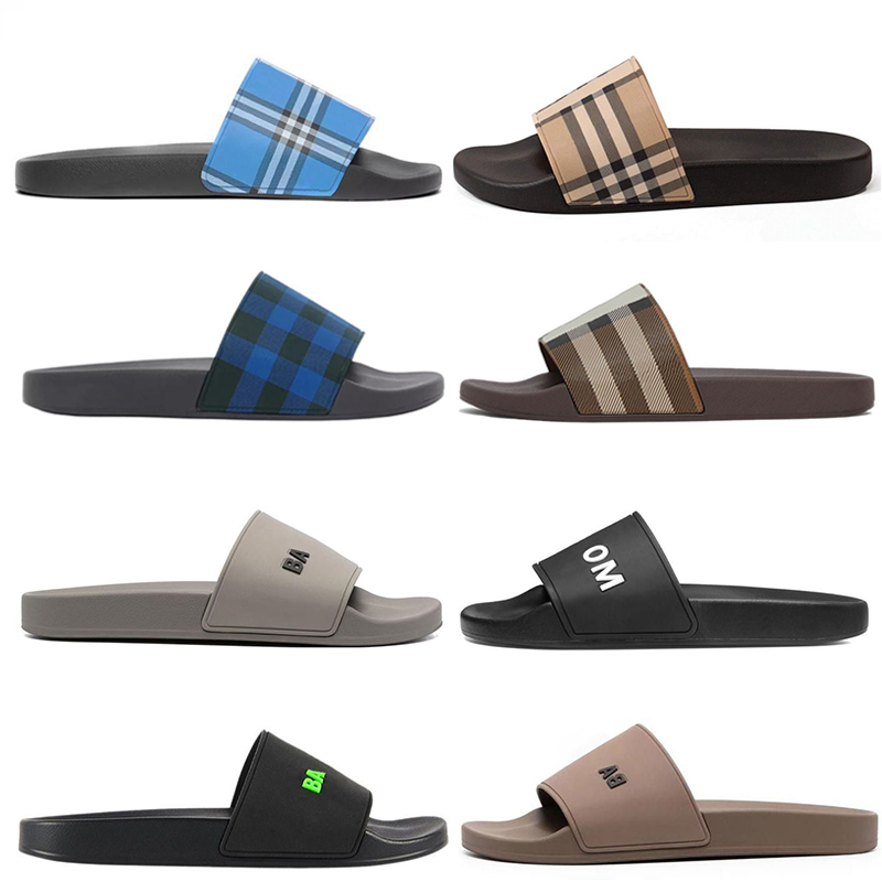 2025 Designer Summer Outdoor Slipper sliders Paris Black Cool Grey Beige Blue slides platform sandals slippers for Men Women Hot unisex Pool beach flops Size 35-45