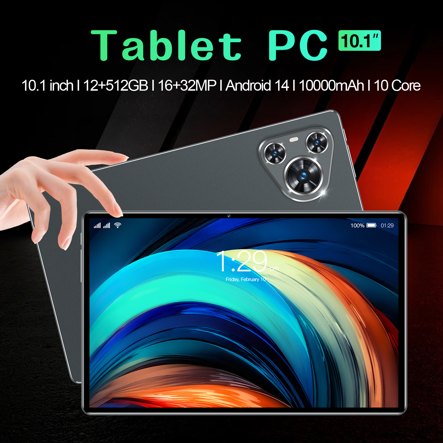 10.1-inch high-definition screen full network Bluetooth smart tablet computer