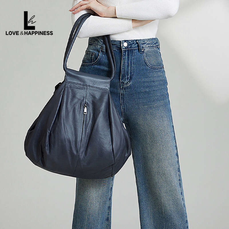 Tote Bag Soft Lazy New Autumn Style Shoulder Large Capacity High End Handbag Genuine Leather Women S Bag Lady Bags
