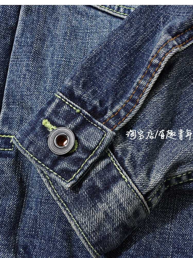 5oz Heavyweight Red Selvedge Denim Jackets for Men Spring Autumn Fashion Cool Motorcycle Jeans Outwear Casual Workwear Tops W250524