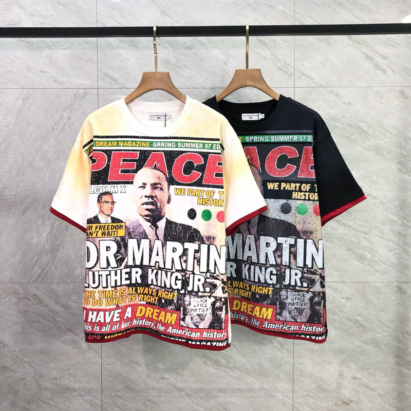 Inspirational MLK T-Shirt Vintage Martin Luther King Jr. Graphic Portrait Print Cotton Tee Men Women 25ss 0522