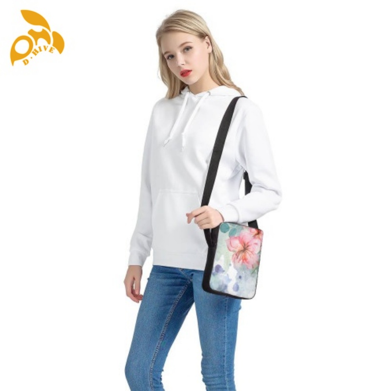 Free delivery. Fashion designers customize lightweight and high-quality full-print casual versatile crossbody bags in white .