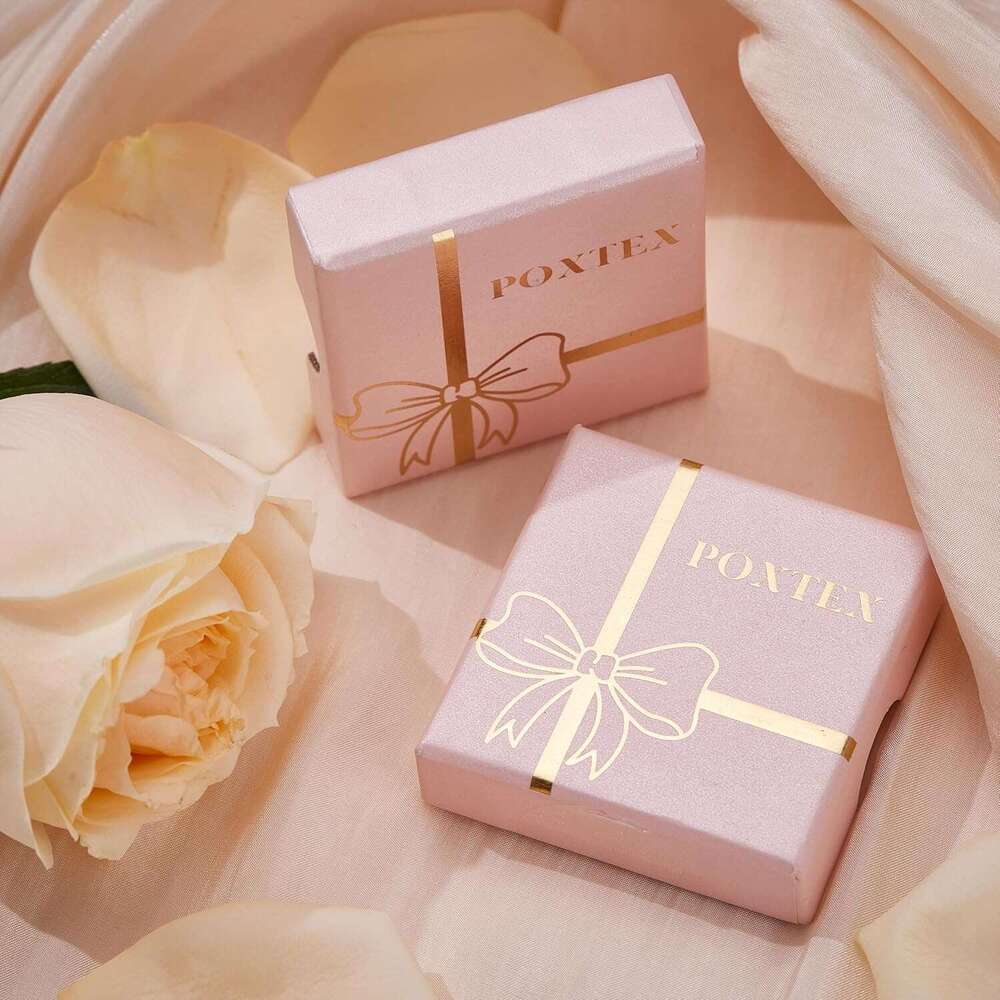 Ladies' layered gold stackable exquisite 14K gold-plated fashionable round paper clip chain pendant necklace, simple cross bow jewelry set, suita