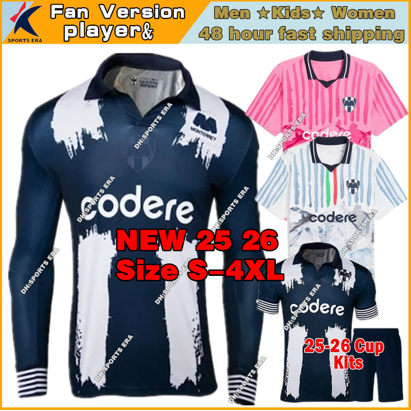 NEW 25 26 CF Monterrey Soccer Jerseys 2025 2026 Monterey player SERGIO RAMOS BERTERAME Kids Long sleeves Women Size16-4XL Football Shirts