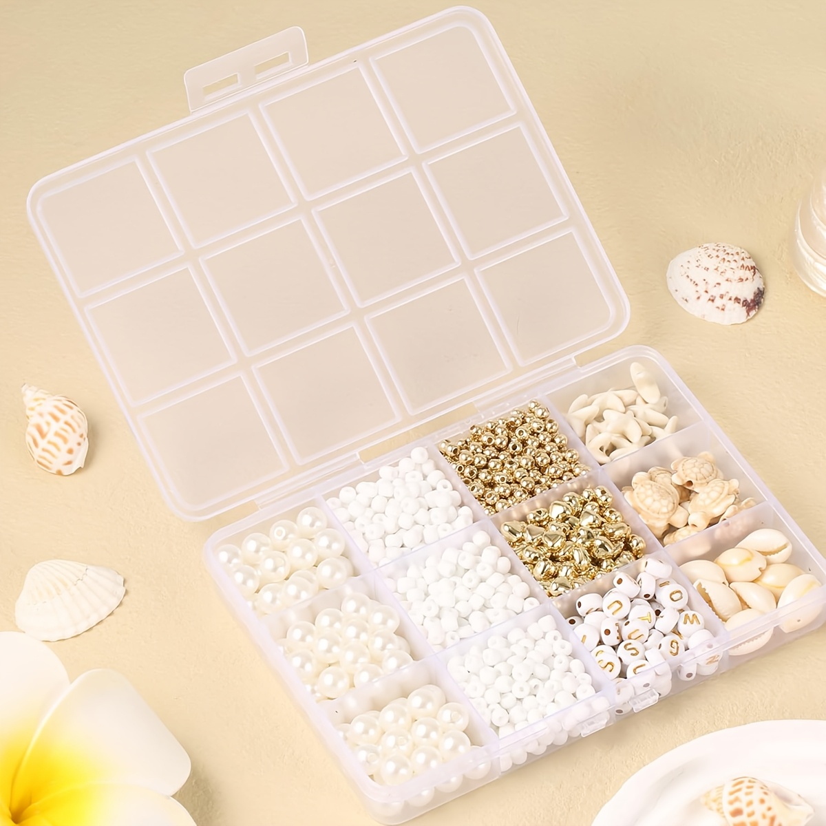 Moonlitwandering Beach Jewelry Bracelet Set - Ocean Collection Featuring Seashell, Sea Turtle, Alphabet & Heart Charms