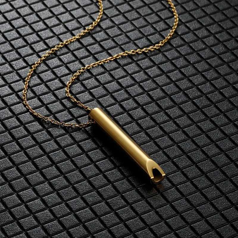 Stainless Steel Anxiety Breathing Necklaces Str Relief Metion Necklaces Yoga Ritual Quit Smoking Anxiety Relief Jewelry XJ250524