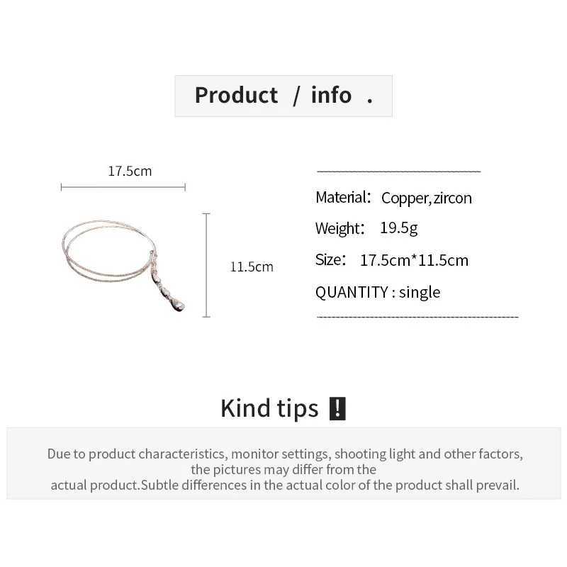 Shiny Rhinestone Collar Choker Necklace For Party Wedding Big Water Drop Crystal Necklace Womens Fashion Neck Jewelry XJ250524