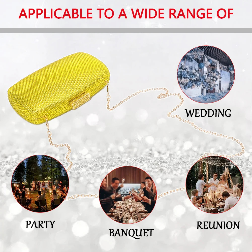 2025 Italys latest elegant ladies wedding party dinner gift Crystal gold silver diamond evening clutch bag 250603
