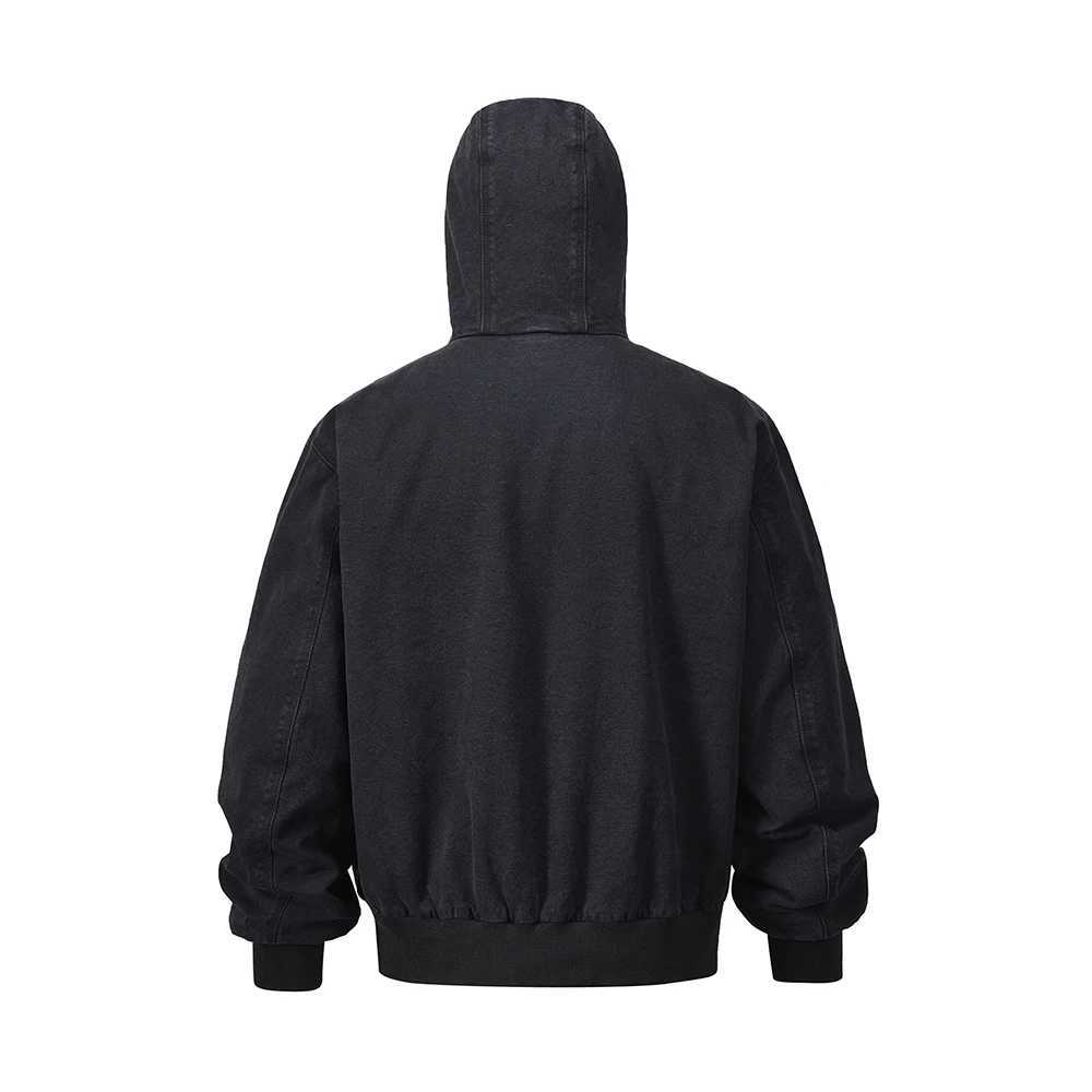 Y2k Vintage Washed Winter Hooded Padded Cotton Jacket for Men and Women Lapel Baggy Casual Clothing Jackets Men Thick Coat W250524