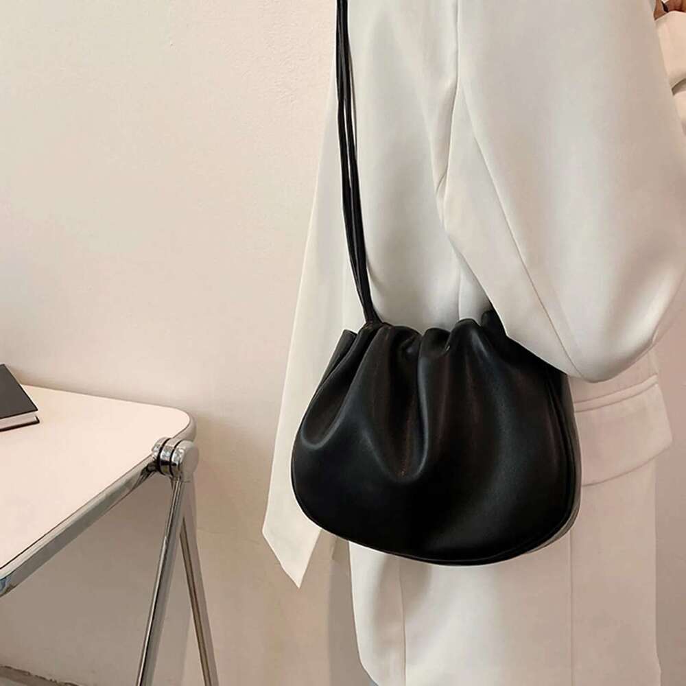 Women's Simple Shoulder Solid Color Crossbody Bags With Magnetic Closure For Casual And Work Use