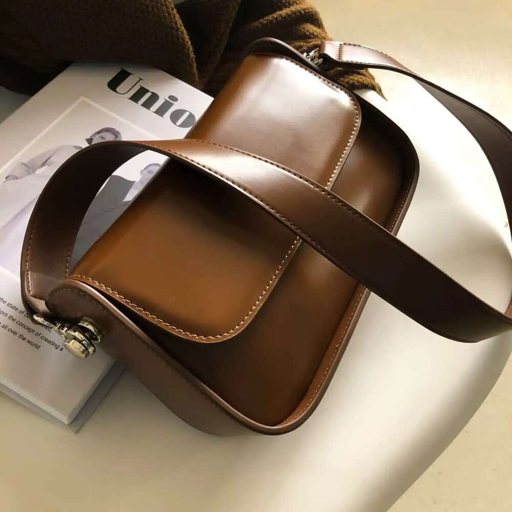 Tote Bag Genuine Leather Niche Fashion Design Crossbody Women S New Popular Small Square Bag Versatile Shoulder Bag Lady Bags