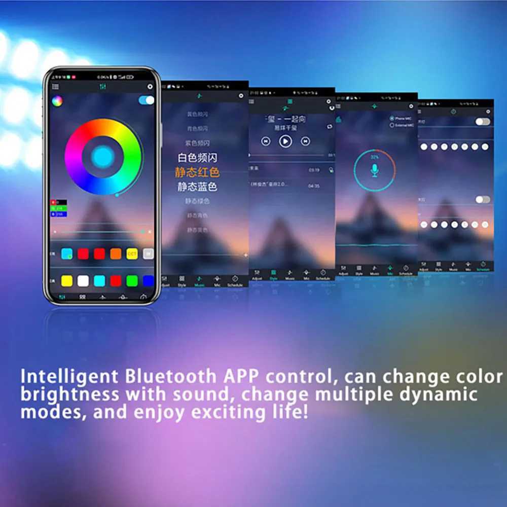Bluetooth APP Control LED Strip Light Strip 5V 1M/30 RGB Light Strip Suitable For Home TV Background Ambient Light LED Lights W250524