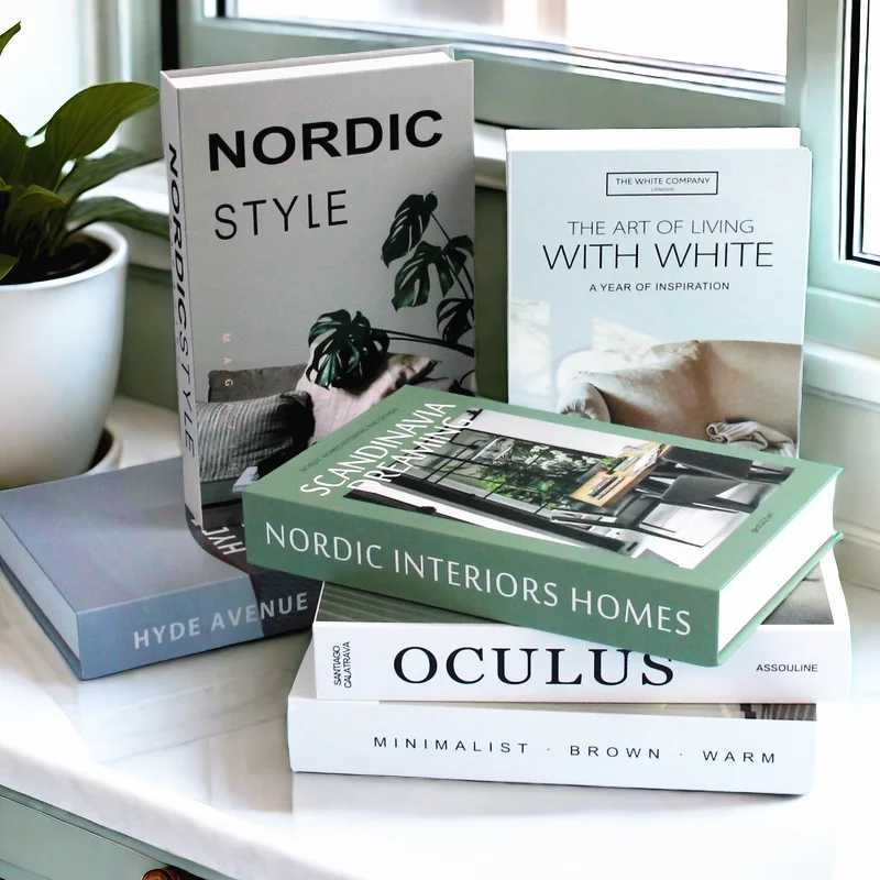 Luxury Home Decor Fake Book Storage Box Decorative Books Designer Coffee Table Books Bedroom Shooting Prop Fashion Magazine Boho Y250524