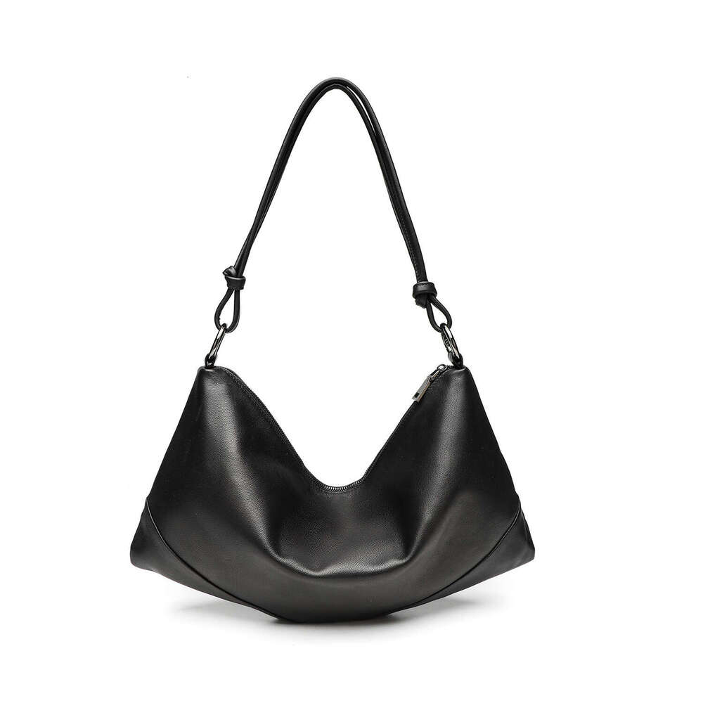 Tote Bag Genuine Leather Women's Bag Niche Design Large Capacity Tote Bag Original Innovative Solid Color Hand-Held Shoulder Crossbody Bag Lady B