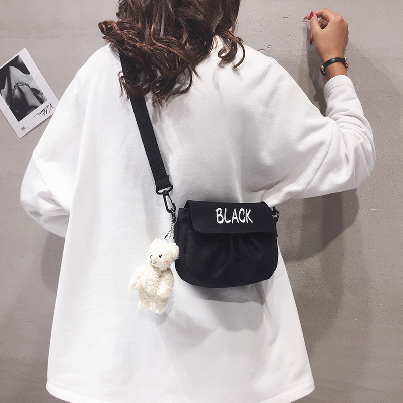 Nylon shoulder women's fashionable printed letter crossbody bag multifunctional Korean version trend mobile wallet designer shoulder bag