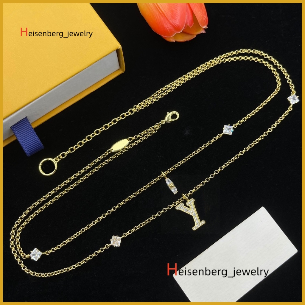 Necklace Designer High Quality Titanium Steel Gold Jewelry Fashion Designer Necklace Gift Mens Womens Long Letter Chains Necklaces Golden Chain Jewlery Party
