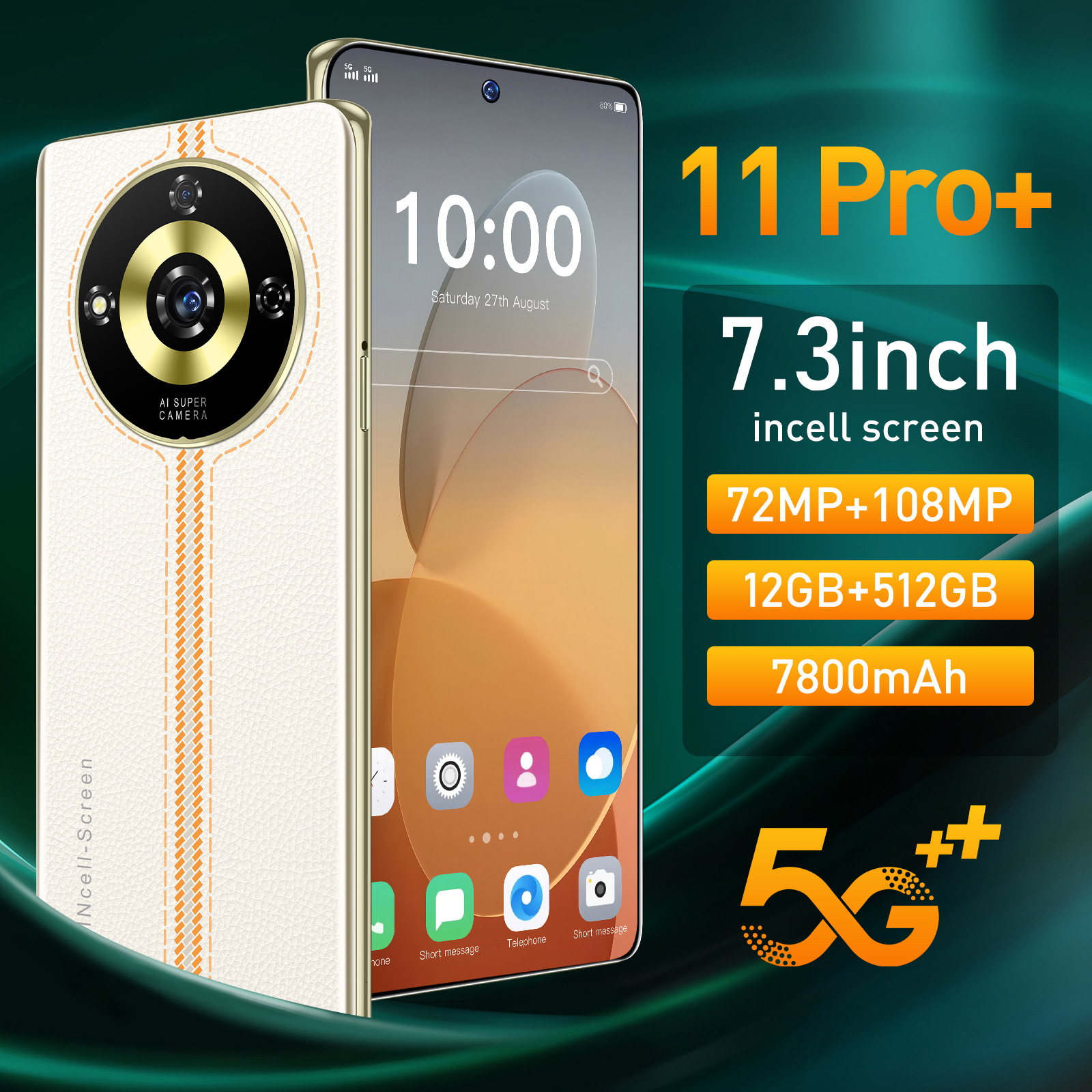 New 11 Pro+phone 7.3-inch large screen 512g true 4G smartphone (explosive price)