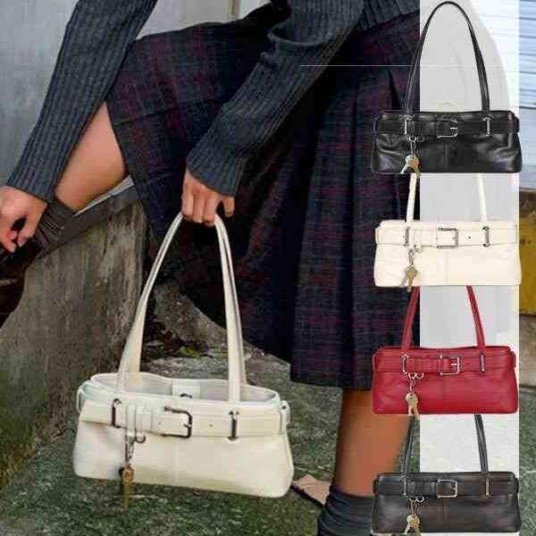 Korean niche key baguette internet celebrity armpit bag, versatile, large capacity single shoulder hand