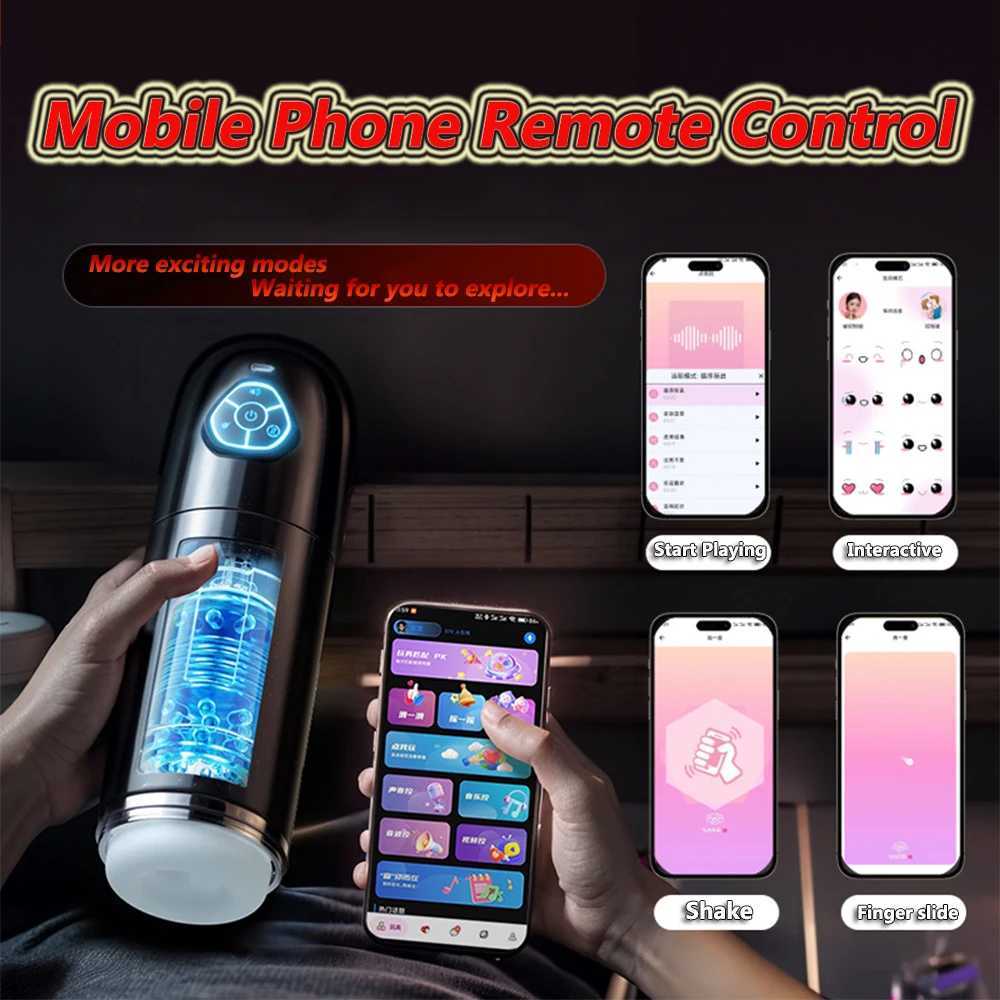 Automatic Male Masturbator Penis Pump With 10 Rotating Thrusting Modes Blowjob Pocket Pussy Sex Machine Adult Toy Male VibratorXJ250715