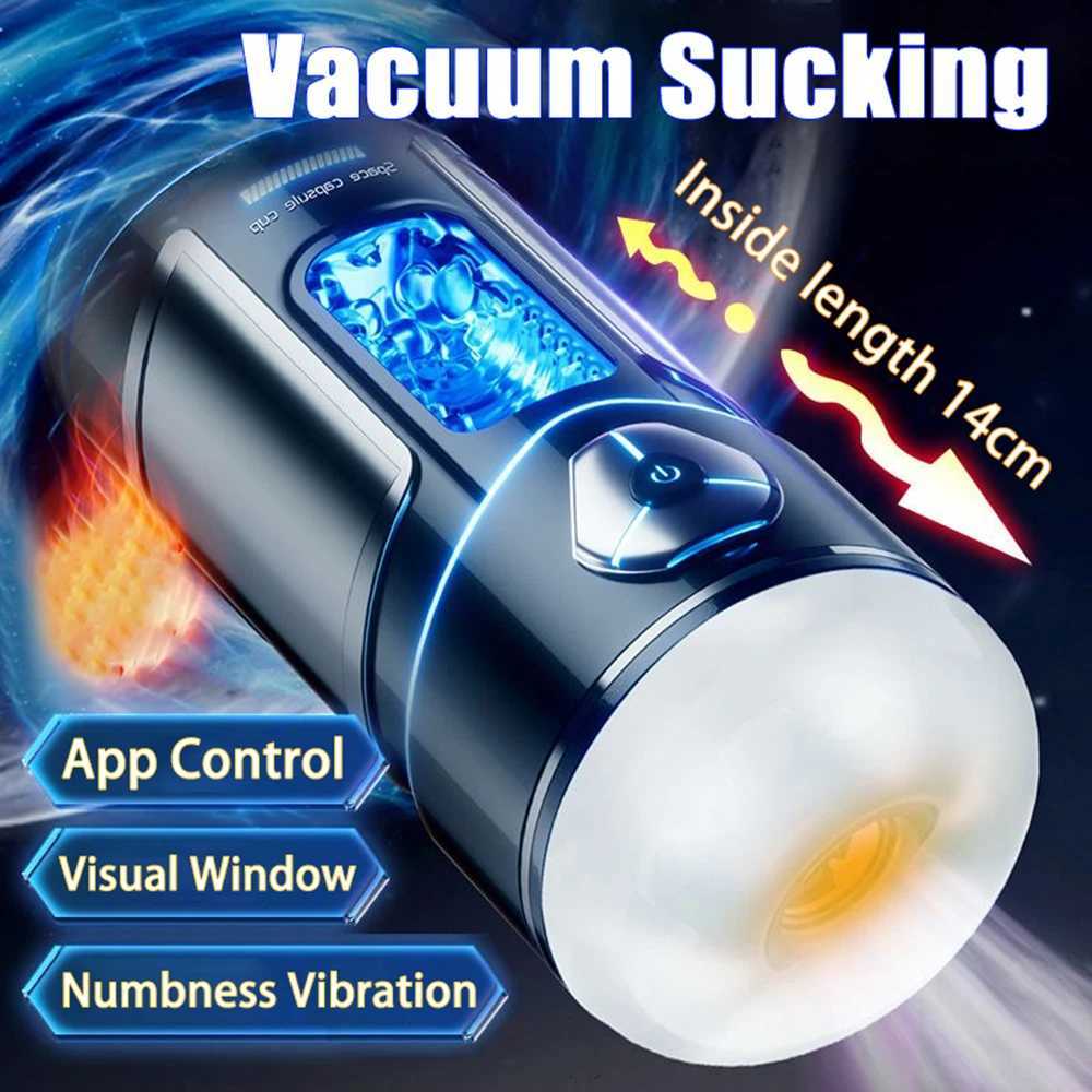 Bluetooth Fully Automatic Oral Vagina Male Masturbator Blowjob Pussy Stroker Sex Machine APP Masturbation Cup Sex Toys for MenXJ250524