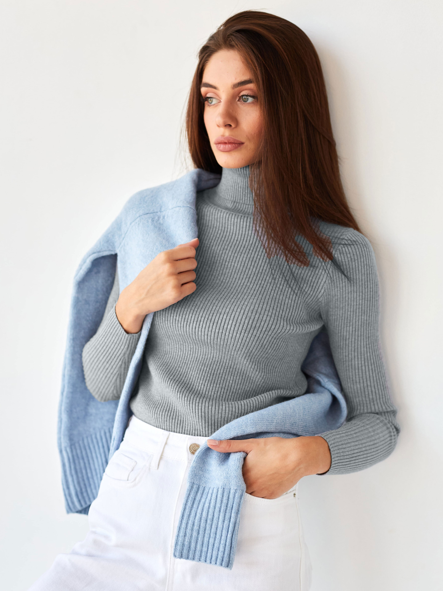 PD200 Winter new turtleneck sweater knitted bottoming sweater knitted turtleneck sweater