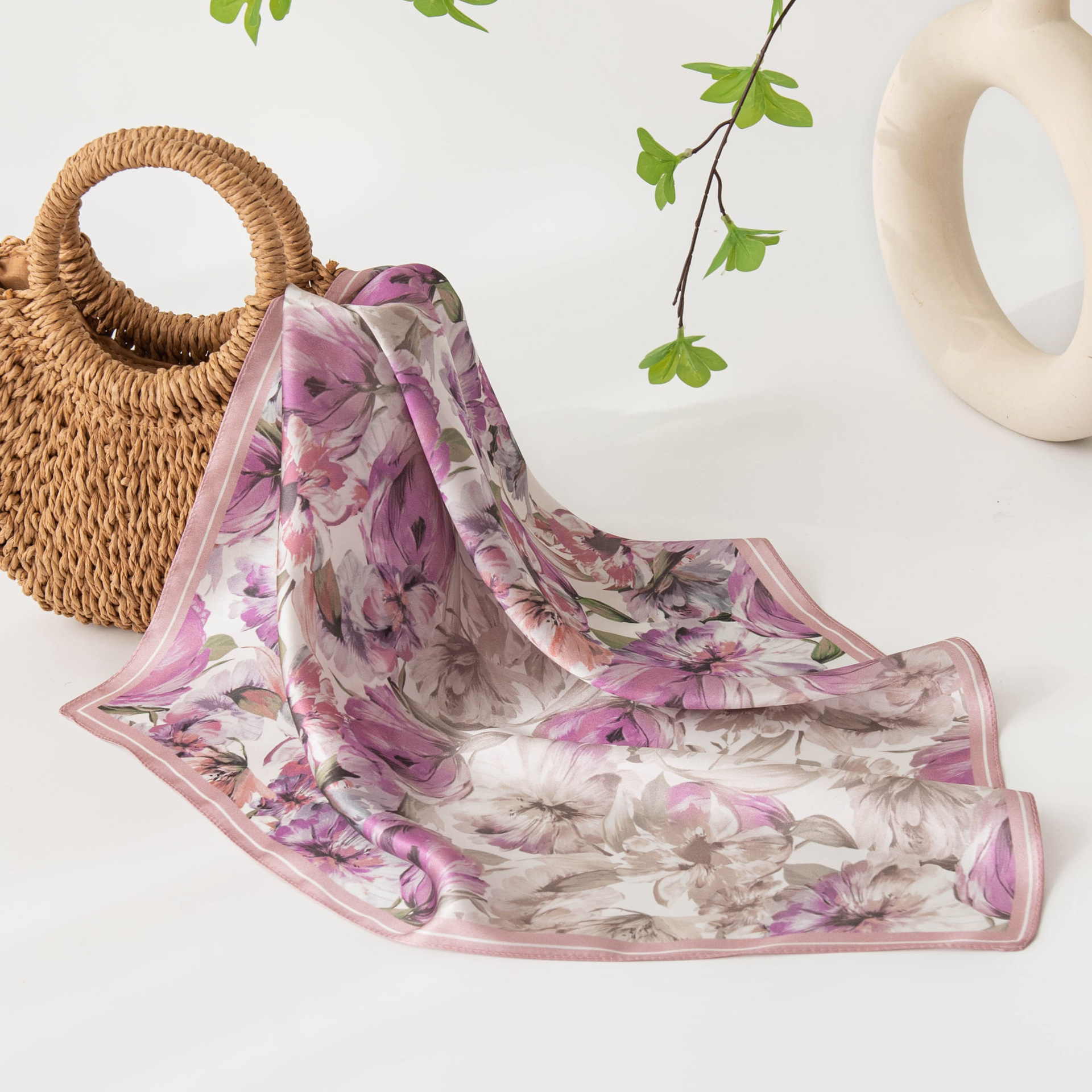 K811 2025 Spring New 100% Silk High-end Printed Fashionable Versatile Scarf