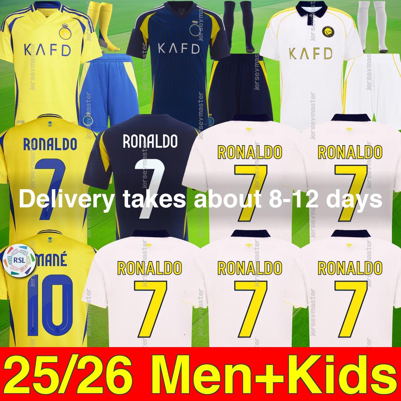 Al Nassr FC Soccer Home Jerseys Ronaldo CR7 Gonzalo Martinez Talisca Ghislain Konan Vincent Aboubakar men Player Kids Kits Football shirt