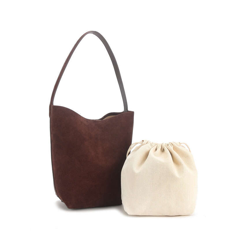 Tote Bag Suede Tote Reverse Travel Performance Large Capacity Suede Leather Women S Bag Commuting Single Shoulder Bucket Bag Lady Bags