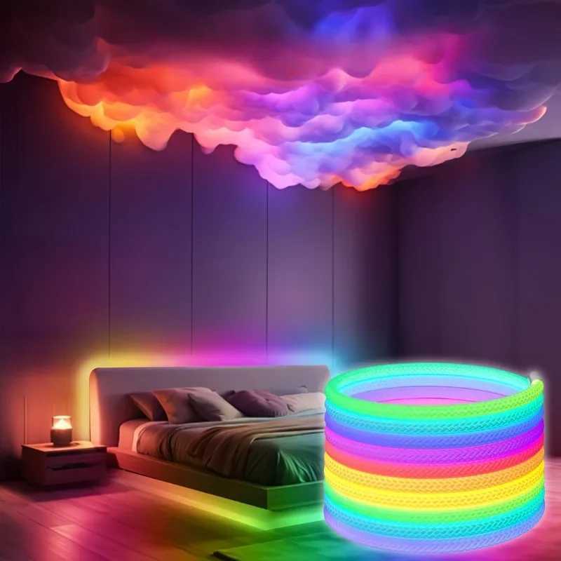 MIMIRGB 5V LED Strip Lights Bluetooth RGBIC Neon Strip Remote Control With Music Sync DIY Bedroom Home Changing Ambient Light W250524