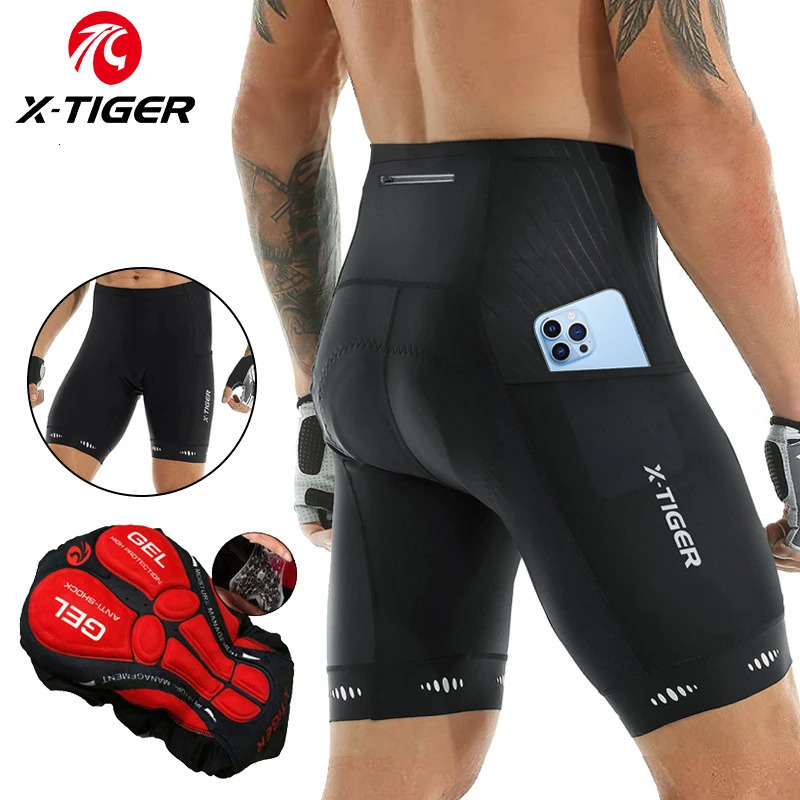 X-TIGER Mens Cycling Shorts Coolmax 5D Padded Bicycles Riding Pants Shockproof Bike Shorts Biking Cycle Wear Tights 250519