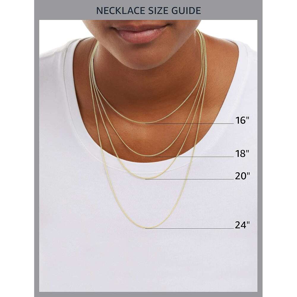 14k gold-plated pure sier Ferrero chain 40.64cm, 45.72cm, 50.80cm, or 60.96cm