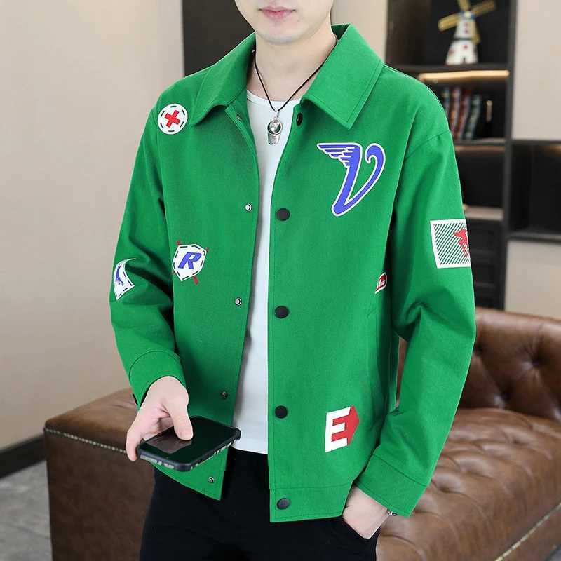 Spring Autumn Mens Lapel New Casual High Street Jacket trend all-match Coat Streetwear Men Fashion jacket W250524